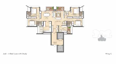 3.5 BHK-1313 Sq.ft